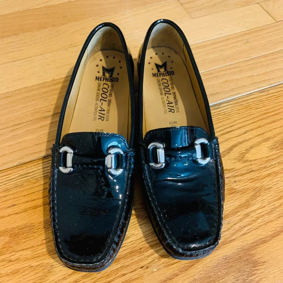 Mephisto 'Cool Air' Loafers Women's Shoes Patent Leather Slip On Moc Size 9 - Picture 1 of 14